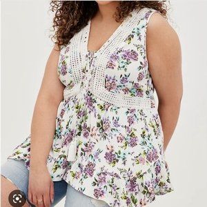 Torrid sleeveless floral top